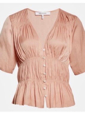 Frame Denim Women's Blush Button-Up Blouse